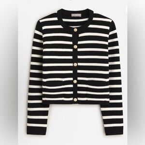 J Crew Emilie Striped Lady Jacket
Cardigan Sweater - Size XS - Black/White